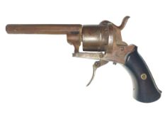 Stiftfeuer-Revolver, Lefaucheux, Open-Top, Kal. 7mm Lefaucheux