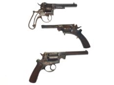 Konvolut von 3 antike Revolvern
