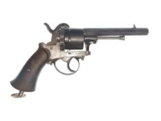 Stiftfeuer-Revolver, Lefaucheux, Open-Top, Kal. 9mmLef