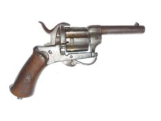Stiftfeuerrevolver, Lefaucheux, Open-Top, belgisch, Kal. 7mm Lefaucheux