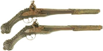 Steinschloss-Pistolenpaar, Osmanisch, Kal. 16.5mm