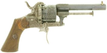 Stiftfeuer-Revolver, Lefaucheux, Kal. 7mmLef