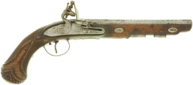 Steinschlosspistole um 1780, Kal. 14mm
