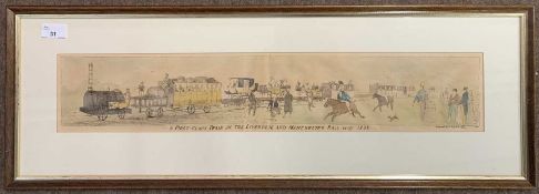 P.H. Reynolds (British,19th century), A First Class Train on the Liverpool and Manchester Rail-way