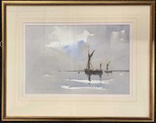 Anthony Pearce FRSA (British,1933-2019), Boats moored on still waters, watercolour, signed in