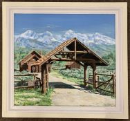 M.Peake (British, contemporary), 'Blue Bird', Wyoming U.S.A.', oil on board, signed and dated '14,