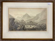 Attributed to William Frederick Wells (1762-1836), inscribed on backboard 'Glenocoe W.F.Wells',