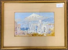 George Henry Andrews (1816-1898) inscribed on backboard 'Sicily, Mount Etna circa 1866', signed,