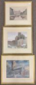 Thomas Stewart Milner (British,1909-1969), A trio of Church watercolour studies, signed, 22.5x29.