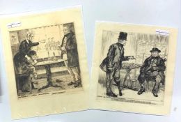 Edward Frank Gillett (1874-1927), Mr Boffin and Silaswegg (Our Mutual Friend) and Miss Trotwood,