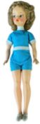 Tammy doll in blue one piece with white detail and white court shoes (Ideal Toys) 1964 Marked to