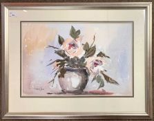 Steve Hall (British,20th/21st), Still life, watercolour, signed, 38x41cm, framed and glazed