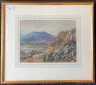 David Cox Jnr ((1809-1885) 'Dolgelly Road', watercolour and pastel chalk on paper, signed and