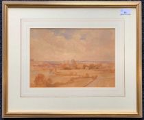 Attributed to David Cox (1783-1859) label on verso inscribed 'Wichester Cathedral', watercolour,