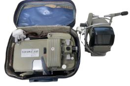 A vintage cased Sekonic 80P 8mm film projector, together with an Enno movie Editor