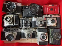 One box of various vintage cameras (11)
