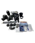 Three modern digital cameras, to include: - Olympus E500 - Lumix DC Vario - Panasonic DMC-FZ5 -