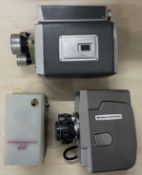 Three vintage movie cameras, to include: Sankyo movimat; Ricohmatic 44; A Kodak example