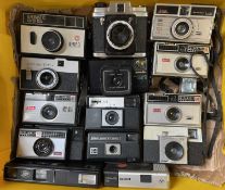 One box of various vintage cameras (14)