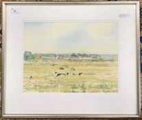 Bernard Kramer (British, 20th century), 'Burnham Overy Staithe', watercolour, signed, 28x38cm,
