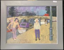 Derek Inwood (1915-2012), 'Maidenhead', oil on board, signed, 43.5x62cm, framed