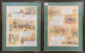 D.H. Perry, Jnr (British, 19th century), 'The Barber Surgeon', two original hand drawn and