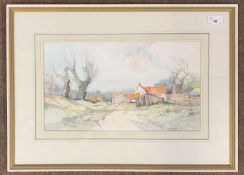 Jason Partner (British, b.1922), Norfolk landscape, watercolour, signed, dated on verso 1980,