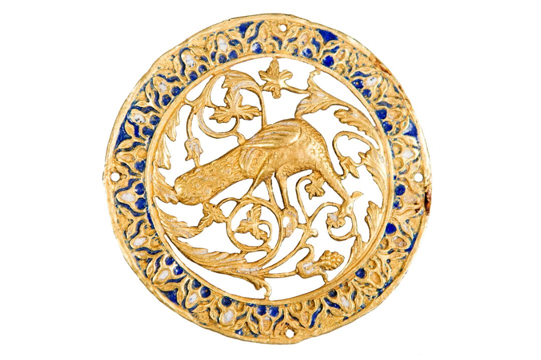 Four medallions in openwork gold and enamel. Possibly Byzantium. 10th - 15th centuries. - Bild 5 aus 17