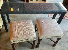 Sofa Table and Stools