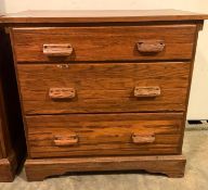 Ranch Oak 3 Drawer Chest