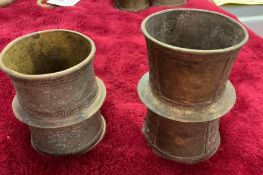 2 Large African Currency Cuff Bracelets