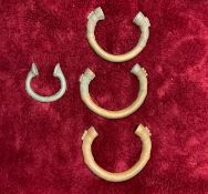 4 African Manilla Currency Bracelets