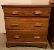 Ranch Oak 3 Drawer Chest