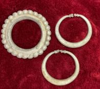 3 Aluminum African Currency Cuff Bracelets