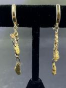 14K Yellow Gold Nugget Earrings 4.2 grams