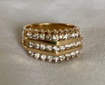14K Yellow Gold Diamond Ring
