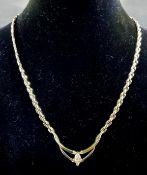 Marquis Diamond 14K Yellow Gold Necklace