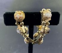 14K Yellow Gold Cameo Bracelet