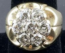 10K Yellow Gold and Diamond Ring