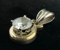 14K Yellow Gold Pendant with Approximately 1.75 ct Diamond