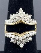 10K Yellow Gold and Diamond Ring Guard