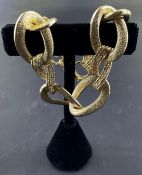 14K Yellow Gold Large Link Fashion Bracelet