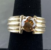 14K Gold and Citrine Ring