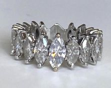 Platinum Marquis Cut Diamond Anniversary Band