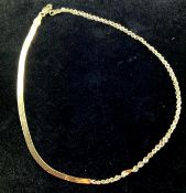 10K Yellow Gold Herringbone Anklet