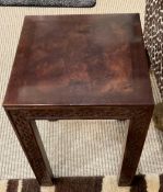 Ornately Carved Waterfall Style Side Table