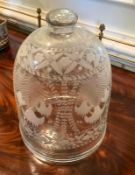 Etched Glass Bell Jar