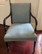 Regency Style Chair with Modern Upholstery