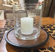 Lazy Susan with Glass Candle Holder