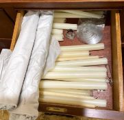 Large Lot of Wax Pillar Candles
